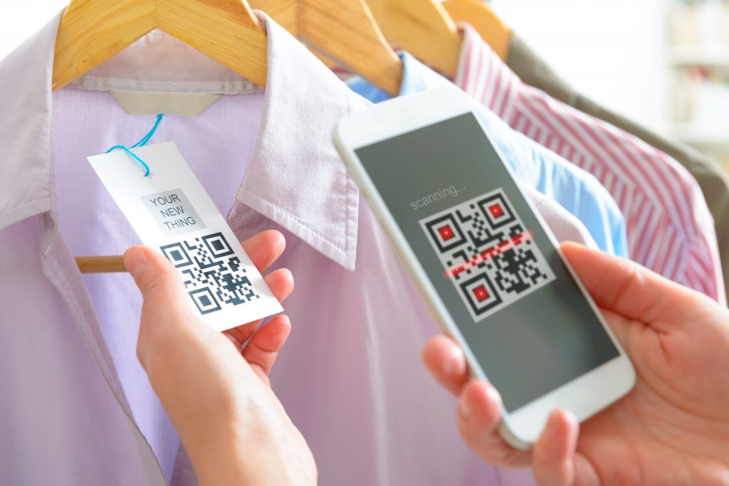 person scanning barcode